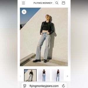 Flying Monkey Light Blue Flare Jeans